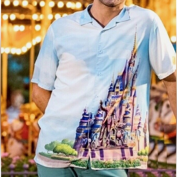 Disney Castle Button Down 50th Anniversary Medium - Picture 3 of 8